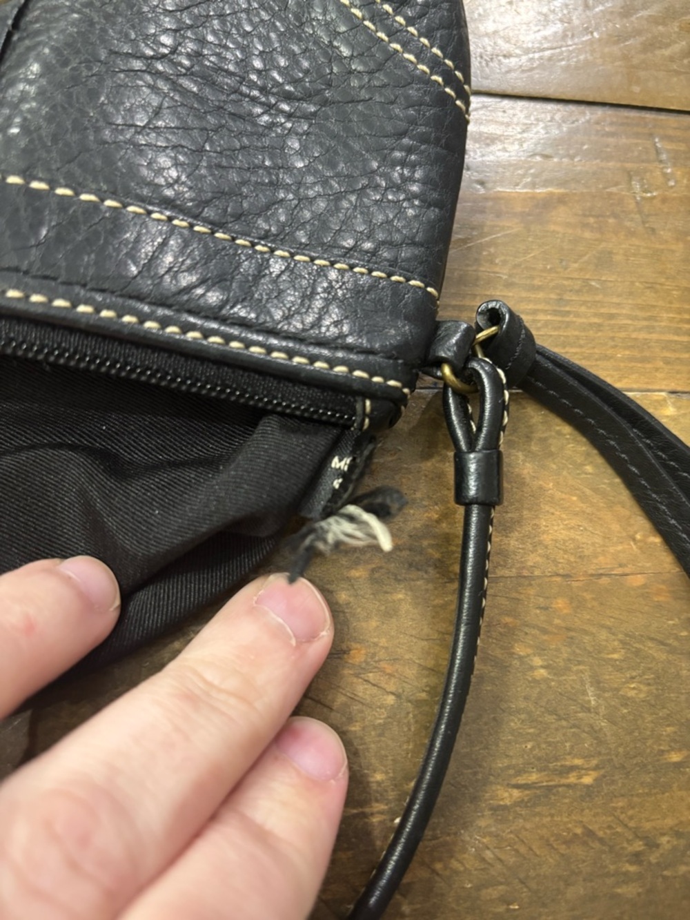 Coach Vintage Leather Wristlet with Lace-Up Detail - Picture 8 of 10